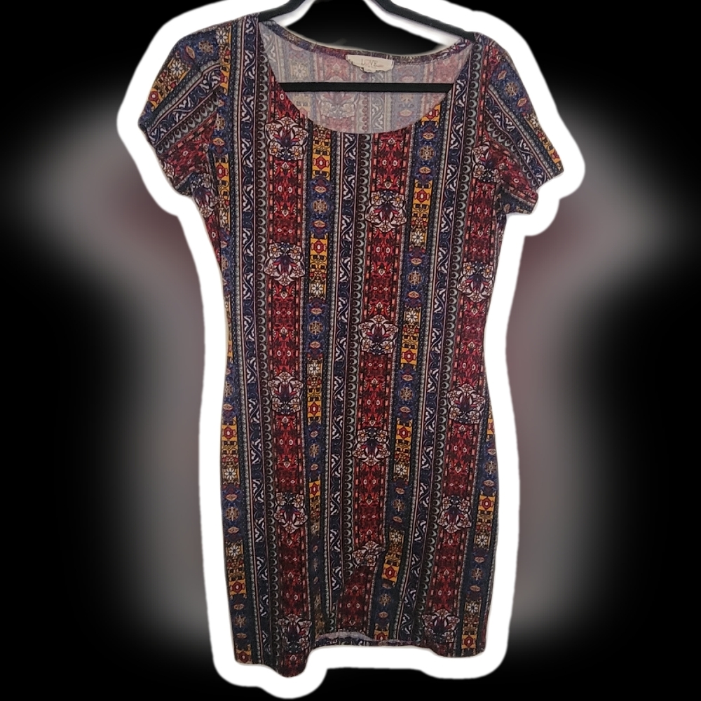 Colorful patterned dress XL
